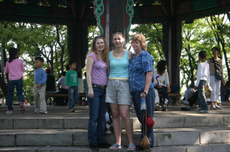 Mom, Jen and I in Korea