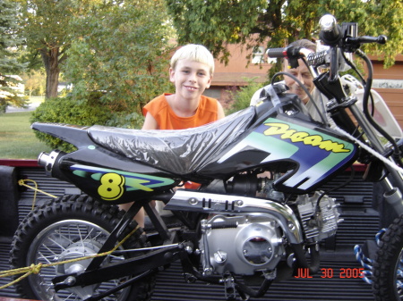 My son Cody and his new dirt bike