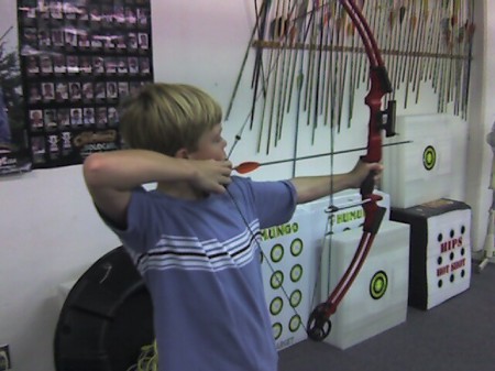 Kyle at archery