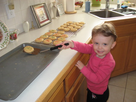 Baking cookies for Santa