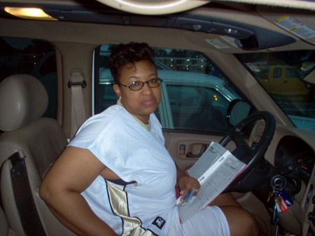 Tamika in the car