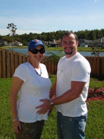 My wife and I before my son was born