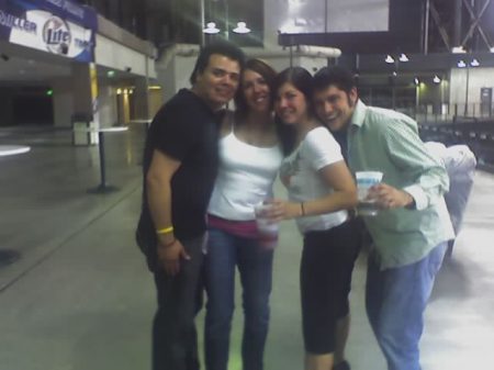 My friends and I at Chase Field in Arizona