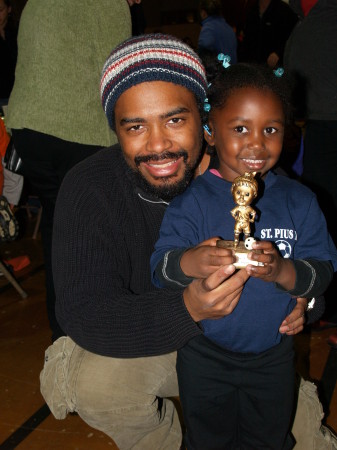 Zoe and me with her first trophy.