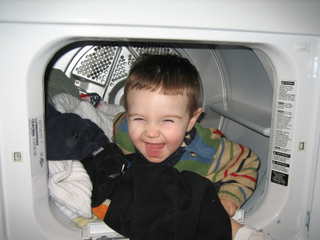 Son in the dryer