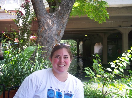 along the riverwalk in san antonio