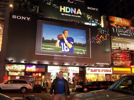 Peyton & myself in Times Square, NYC - Nov. 2007