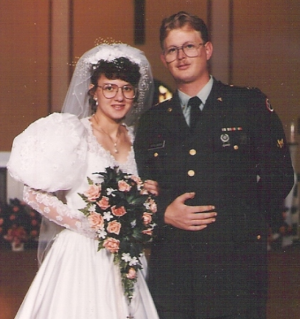 Deb and I at the wedding 1991