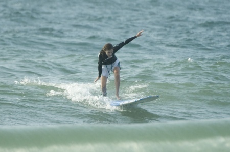 surfing at Wrightsville Beach