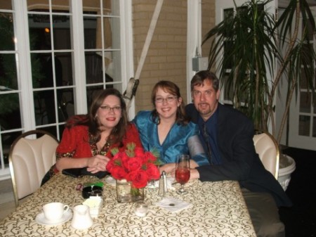 Me, Alaina and Randy at Christmas 2005 Party