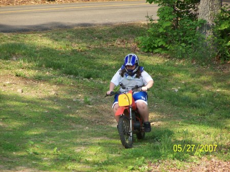 Erica on her dirt bike