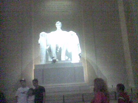 The Lincoln Memorial at night