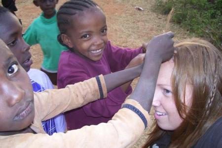 My daughter Ashley in Africa