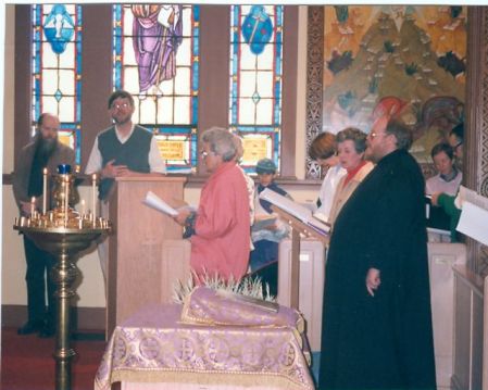 1989 NEWLY ORDAINED PF, AS THE CHIEF CHANTER, SINGING WITH THE CHIOR