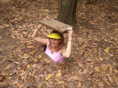 In Vietnam going into a tunnel