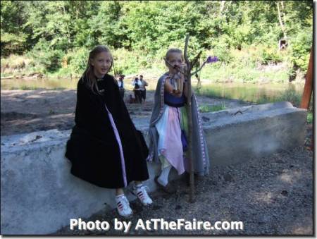 Princess Lily (in black cloak) and Friend