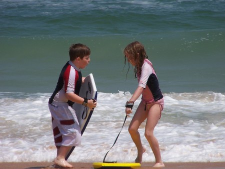 Twins at the Beach