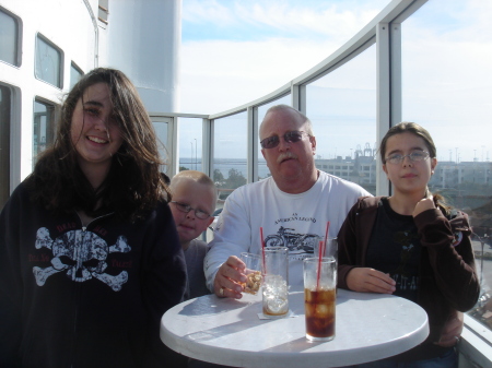 My kiddies and I at the Queen Mary