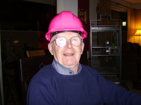 My Dad in my hot pink hardhat