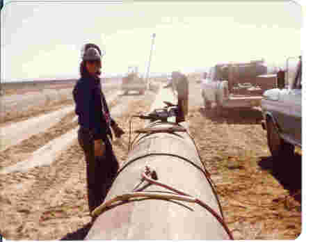 Me as a welder's helper on an Idaho pipeline, late 70's