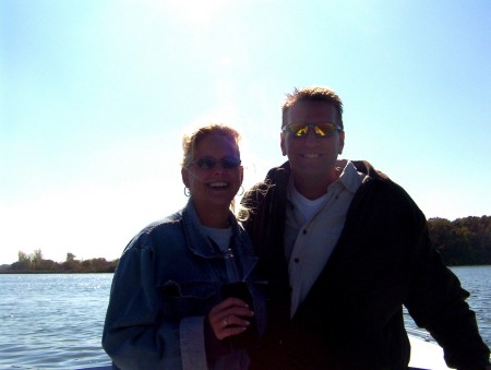 Me & Hubby Dave Boating