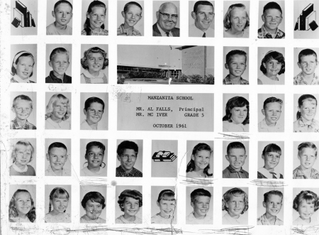 Manzanita 1960 5th Grade Class