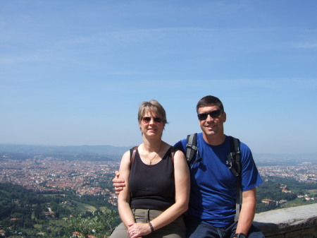 Valerie and I overlooking Florence, Italy
