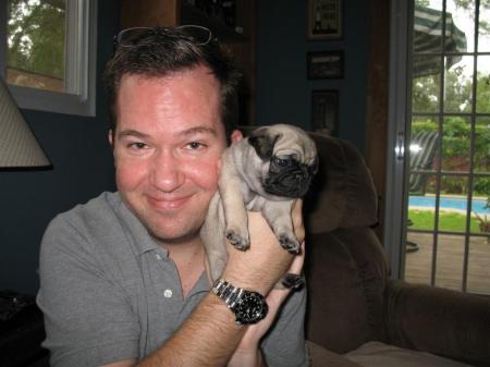 Me and one of my many pugs...