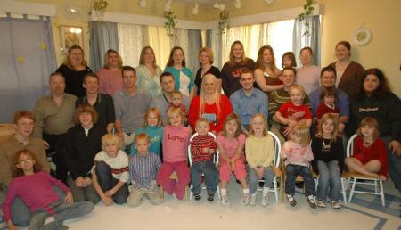 Me, my kids, their spouses and SO's and all my grankids