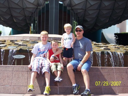 Nick (12) Ray (5) Erik (3) and Me..Happiest Place on Earth