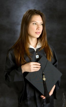 Thoughtful grad