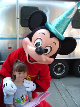 Linda with Mickey Mouse