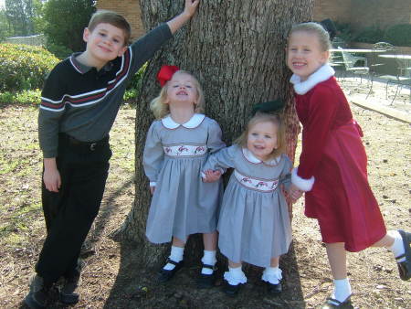 Joshua, Emily, Makinsey and Shelby Christmas 2006