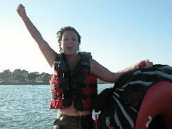 Me tubing in Dana Point