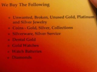 Robert Duyao's album, GOLD TRADE-INS FOR CASH