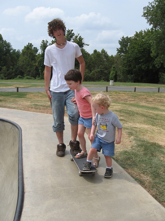 My stepson w/ the tots