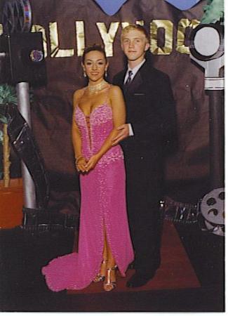 Caitlin, at prom with her friend, Chris.