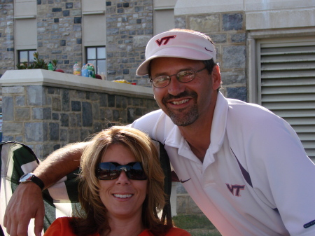 Dave and I tailgating at VT--