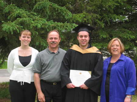 Mandy, Gary, Geoff and Glenda at Geoff's Graduation