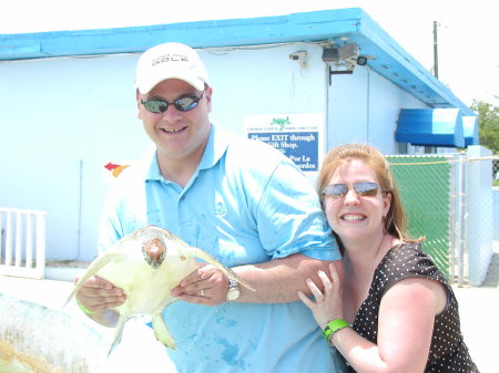 Us at the Turtle Farm in Grand Cayman