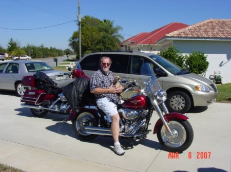 Bike Week, Hog with new Hog and his dog Ha Ha