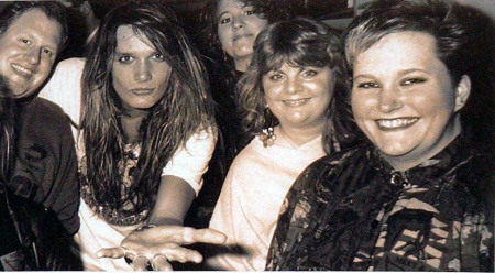 Early 90's backstage with Skidrow.