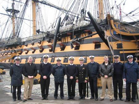 Class photo - Maritime Warfare School, Portsmouth, England - In front of the HMS Victory (I'm second from the left) - 2007