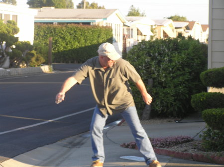 My brother Mike on electric skateboard!