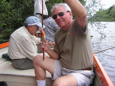 My Pop with his Catch of the Day - A Pirannah