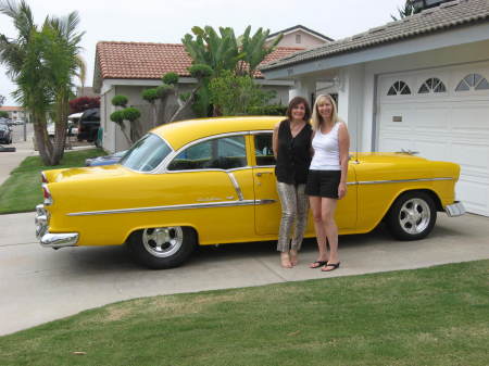 Marcy & Judi having fun with the '55