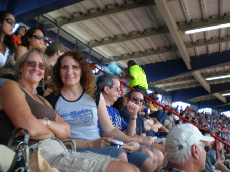 Vicky at Mets game with friends