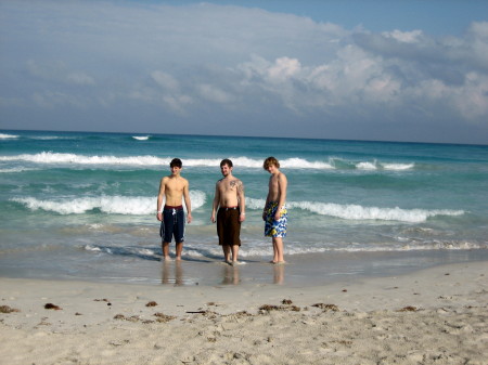 My 3 sons checking out the ocean view
