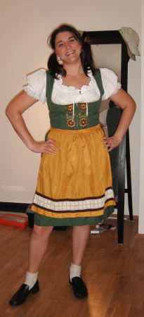 Ready for the Oktoberfest Party! (our apartment in Munich)