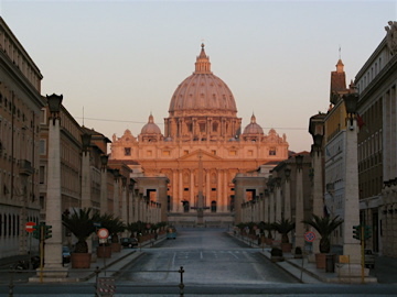 the Vatican sunrise